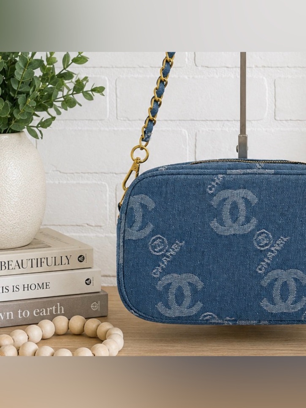 CHANEL Blue Denim CC Logo Beauty Bag GWP VIP item - Picture 2 of 6